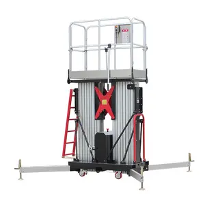 Hydraulic Ladder Lift Mobile Vertical Double Mast 1 Man Lift Platform For Sale
