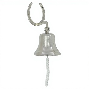 Gros argent cloche décoration murale métal artisanat cheval chaussure cloches prix bon marché décoratif métal cloche vacances noël décor à la maison - Product Image 1