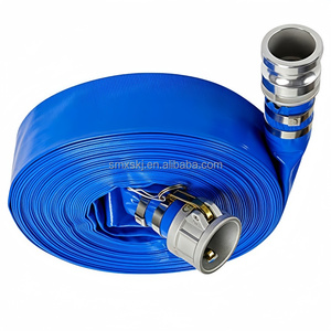 Tuyau plat en <span class=keywords><strong>PVC</strong></span> bleu durable et flexible pour fosses de vidange, irrigation agricole, drainage et nettoyage de piscines, norme ISO - Product Image 4