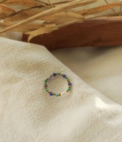 Mode Anti-ternissement 18K plaqué or en acier inoxydable pierre naturelle anneau étanche perles d'eau douce bijoux pour femmes mariages