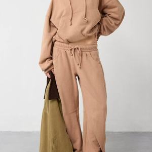 Ensemble sweat-shirt à capuche bouffant et pantalon de survêtement long à jambe large, personnalisé avec logo OEM, haute qualité, style OOTD - Product Image 2