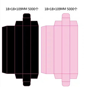 Cosmetic Packaging <b>Empty</b> <b>Box</b> 109x18mm Paperboard Flat <b>Box</b> Pink Black White For Eyelash Makeup - Product Image 4