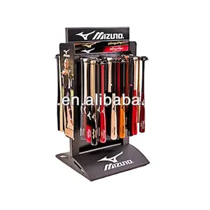 Shop Display Racks And Stands Sports Shop Promotion Floor Standing Metal Equipment And Baseball Bat Display Rack Stands