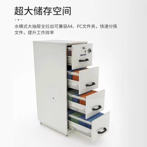 Fireproof <b>Drawer</b> Cabinet 4-<b>Drawer</b> Steel Office File <b>Storage</b> For Enterprises And Companies Durable Modern Design - Product Image 4