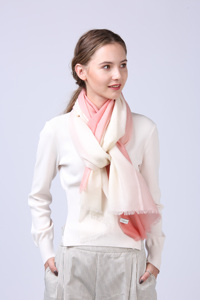 100% Pure <b>Lambswool</b> Two-Tone Stoles with Tassel Custom Premium Large Size Winter Shawl - Product Image 4