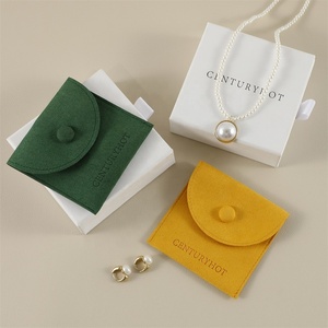 Pochette à bijoux en microfibre verte PUPPYSEW, sac à bijoux personnalisé, pochette pour bracelet, collier avec logo - Product Image 3