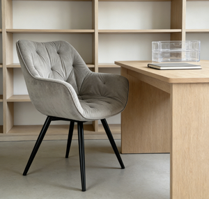 Silla de Comedor Tapizada en Terciopelo Contemporánea, Muebles de Comedor para Hotel, Sala de Estar, Silla de Comedor de Tela para Hogar y <span class=keywords><strong>Restaurante</strong></span> - Product Image 4