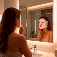 Masque LED de luminothérapie infrarouge personnalisé 630 nm 850 nm 8 modes, masque de beauté pour le visage, luminothérapie rouge, masque facial LED