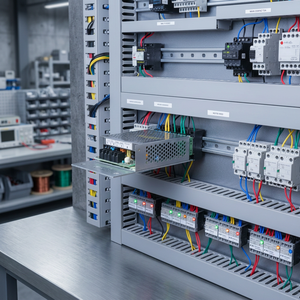Panneau de commande électrique industriel DC-DC, câblage organisé, modules d'alimentation, disjoncteurs, armoire métallique 12V pour LED - Product Image 2