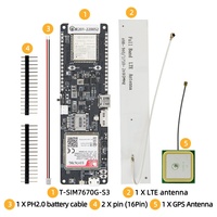 Carte de développement IoT T-SIM7670G-S3 ESP32-WROVER-E SIMCOM A7670 4G LTE + 2G GSM double réseau avec antenne SIM intégrée