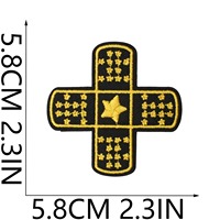 Assortiment de patchs brodés Kawaii en forme de fleurs et de cœurs, 48 pièces, pour motifs de dessins animés, à thermocoller sur tissu pour vestes et sacs à dos