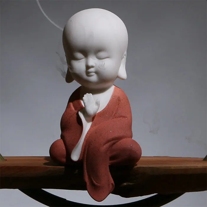 Figurine de petit singe <span class=keywords><strong>en</strong></span> <span class=keywords><strong>céramique</strong></span>, 15 cm, jolie Statue de bouddha pour bébé