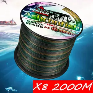 Ashconfish Dây câu cá nhiều sợi PE bện 8 sợi 2000m dây câu 8 sợi mùa đông 6-300lb dây câu 8 sợi dây nổi - Product Image 2