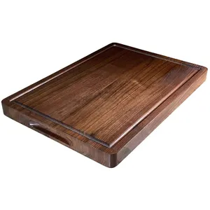 Extra Dikke Walnoot Hout Rand Graan Snijplank Omkeerbare Butcher Hakblok Kaas Charcuterie Board