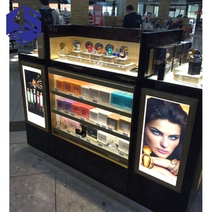 Stand <span class=keywords><strong>d</strong></span>'<span class=keywords><strong>exposition</strong></span> de cosmétiques portable moderne pour centre commercial, présentoir en <span class=keywords><strong>verre</strong></span> pour parfums, vitrine de cosmétiques - Product Image 3
