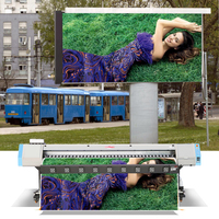 Imprimante à solvant écologique pour vinyle graphique couleur de panneau publicitaire de 1,8 m 1800 mm 6 pieds 1440 dpi sur toile