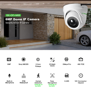GX-OFI-M6S GCraftsman Cámara de Red <span class=keywords><strong>IP</strong></span> CCTV Tipo Domo con Ojo de Pez de 6MP, Lente de Gran Angular de 2.1mm, Compatible con Reconocimiento Facial XMEYE - Product Image 3