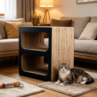 Grattoir pour chat écologique à double couche Petaful |   Salon en carton ondulé durable |   Meubles modernes pour chats |   Carton à double niveau