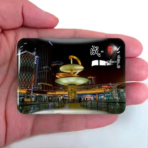 Aimant de réfrigérateur en PVC moderne Cadeau souvenir Paysage touristique du Sichuan Chengdu Taiguli Kuanxiangzi Jiuyanqiao Qingyang Crystal - Product Image 4