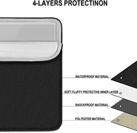 Housse d'ordinateur portable élégante et portable en polyester pour hommes et femmes, grand sacoche d'affaires avec poignée