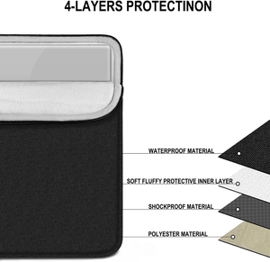 Housse d'ordinateur portable élégante et portable en polyester pour hommes et femmes, grand sacoche d'affaires avec poignée - Product Image 3