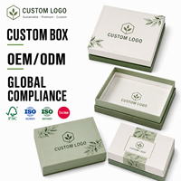 Kotak Butik Magnetik Mewah dengan Logo Kustom, Kemasan Hadiah Kertas Kaku dengan Foil Emas untuk Perhiasan Kosmetik Branding
