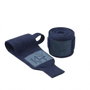 Bande de soutien pour poignet en cachemire bleu marine KLT, antidérapante, réglable avec fermeture auto-agrippante pour la musculation et le fitness professionnel - Product Image 1