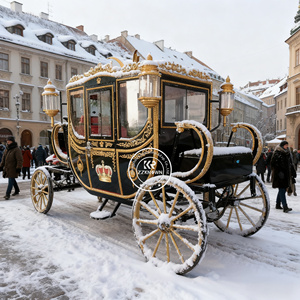 <span class=keywords><strong>Alquiler</strong></span> de Carruaje de Caballos para Bodas, Carruaje de Caballos Estilo Cenicienta, Carruaje de Lujo con Luces LED para Exteriores - Product Image 4