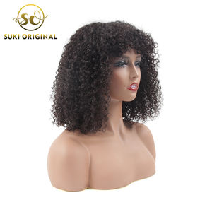 100 pour cent Humains Vietnamiens Vierges <span class=keywords><strong>Court</strong></span> <span class=keywords><strong>Cheveux</strong></span> Afro Crépus Bouclés Perruques Pour Les Femmes - Product Image 2