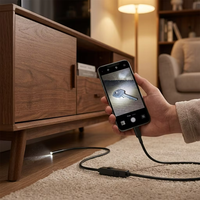 Endoscope USB-C/Lightning YP-105 Mini 1440P H.265 avec caméra CMOS flexible de 5 m, personnalisable, garantie 1 an, LED IP67 - Vente en gros