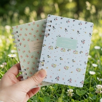 Nouveauté : Carnet à spirale A6 à motif floral, motif de fleurs fraîches, bloc-notes d'écriture pour enfants, cadeau de vacances, vente en gros