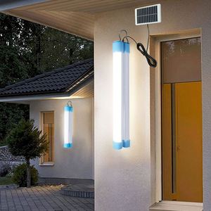 Tube lumineux LED solaire rechargeable avec base magnétique et crochet pour le camping, les activités de plein air et de patio - Product Image 2