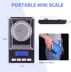Цифровые карманные весы с ЖК-дисплеем 0,001 г точность 100 г/50 г/20 г/10 г емкость на заказ, OEM ODM поддерживается для ювелирных изделий, лекарственных трав, лабораторное использование - Product Image 4