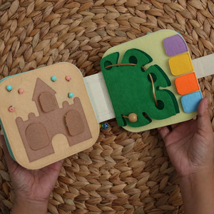 <span class=keywords><strong>Livre</strong></span> d'activités <span class=keywords><strong>personnalisé</strong></span> en feutre doux pour tout-petits, jouet éducatif sensoriel Montessori, 1-6 ans, étiquetage privé - Product Image 3