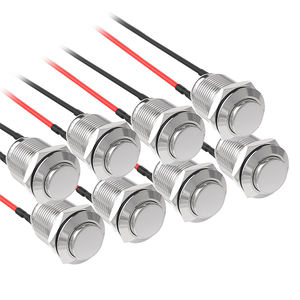 Interrupteur à bouton-poussoir 1NO1NC en acier inoxydable et aluminium de 12 mm, IP65, 12 V 24 V, appareil ménager, économie d'espace sur le panneau - Product Image 1