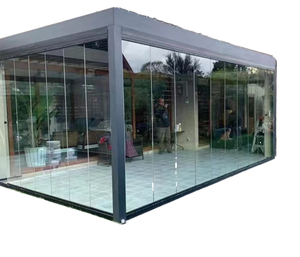 <span class=keywords><strong>Pabellón</strong></span> Bioclimático Moderno para Jardín, Ecológico, de Alta Gama, con Recubrimiento de Polvo de Aluminio, Resistente al Viento y a la Lluvia - Product Image 1