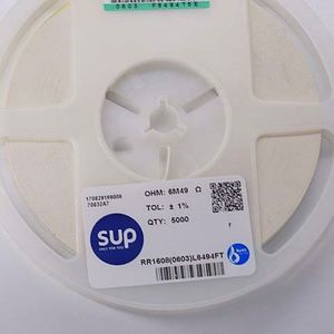 Bulk Discount RR1608 0603L6494FT 0603 1608 Resistors Chip Resistors SMD Resistors 6.49Mohm 1% 1/10W Thick Film Resistor - Product Image 1