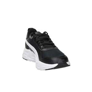 Puma Sneakers pour enfants et garçons Noir Blanc 36 37 38 39 Hauteur du talon 4 cm Chaussures tendance en toile - Product Image 4