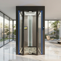Panneau de verre sur mesure pour porte d'ascenseur de villa, fermeture silencieuse, pièces d'ascenseur domestique sur mesure