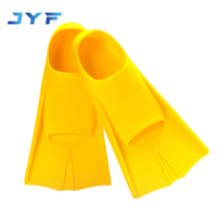 JYF Palmes de natation en silicone courtes les plus populaires pour adultes et enfants, flexibilité supérieure