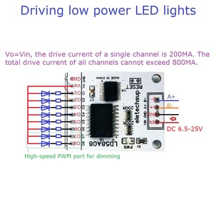 LD58A08 Placa Controladora MOS Multifunción de 8 Canales RS485 Modbus RTU con Salida DO/PWM, Luces de Señalización Multicapa, Relé LED, Válvula Solenoide A918 - Product Image 4