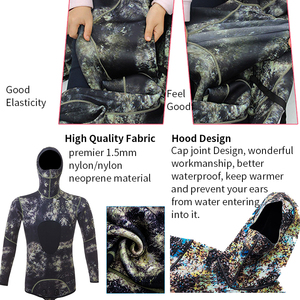 Trajes de Neopreno al por Mayor, <span class=keywords><strong>Traje</strong></span> de Neopreno Largo para Hombre, <span class=keywords><strong>Traje</strong></span> de Neopreno Personalizado con Capucha y Celdas <span class=keywords><strong>Abiertas</strong></span> para Pesca Submarina, <span class=keywords><strong>Traje</strong></span> de Neopreno para Mujer - Product Image 4