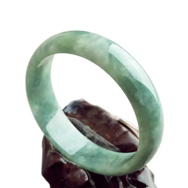 Pulseira de jade de grau a, bracelete natural, verde, leve, de alta qualidade