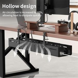 Vassoio Espandibile per Gestione Cavi Sotto Scrivania, in Acciaio al Carbonio Resistente con Morsetto, Organizzatore Cavi Nascosto per Scrivania, Casa, Ufficio - Product Image 3
