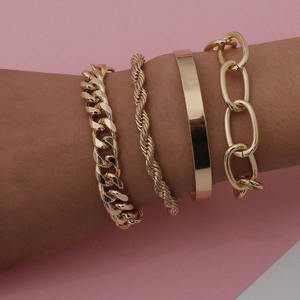 Bracelets de <span class=keywords><strong>cheville</strong></span> en chaîne torsadée en or pour hommes, bijoux de mode, cadeaux d'amitié, bracelets simples en fil et bracelets en or - Product Image 3