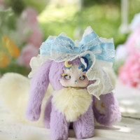 Figurine de collection en peluche Tutulong Rabbit Dragon Sixth-Fluffy Shore Plush Velvet Glow Island Series 16cm, jouet tendance, boîte mystère