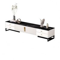 Meuble TV moderne avec porte en verre, rangement et étagères ouvertes, console TV pour salon et chambre à coucher, noir