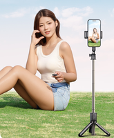Trépied à selfie QQE, trépied à selfie extensible et portable tout-en-un pour iPhone avec télécommande sans fil