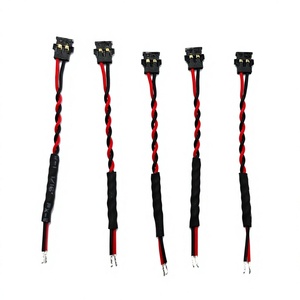 Câble ruban personnalisé à gaine PVC, pas de 1,2 mm, 32AWG, avec connecteur terminal 2 broches rouge et noir, assemblage de faisceau de câbles électroniques - Product Image 4