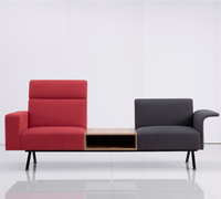 Conjunto de sofás de 1 + 1 + 3, muebles de oficina, estilo sofá con mesa, hechos en Bosen, fábrica de muebles de Dong, gran oferta